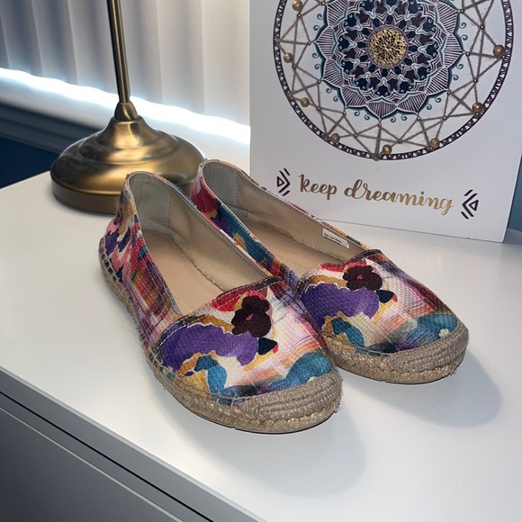 Franco Sarto Shoes - Franco Sarto watercolor flowers espadrilles size 7.5